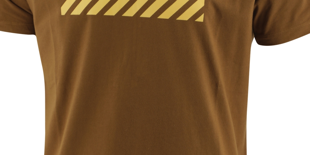 Camiseta masculina Caterpillar Work Area com logotipo gráfico, marrom, tamanho XXG