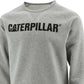 Moletom com estampa de logotipo da Caterpillar Foundation para homens, cinza, tamanho pequeno