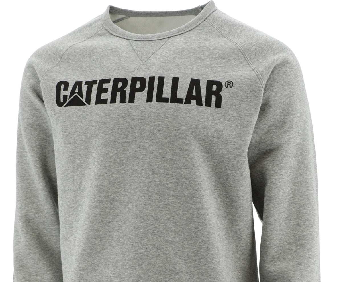 Moletom com estampa de logotipo da Caterpillar Foundation para homens, cinza, tamanho pequeno