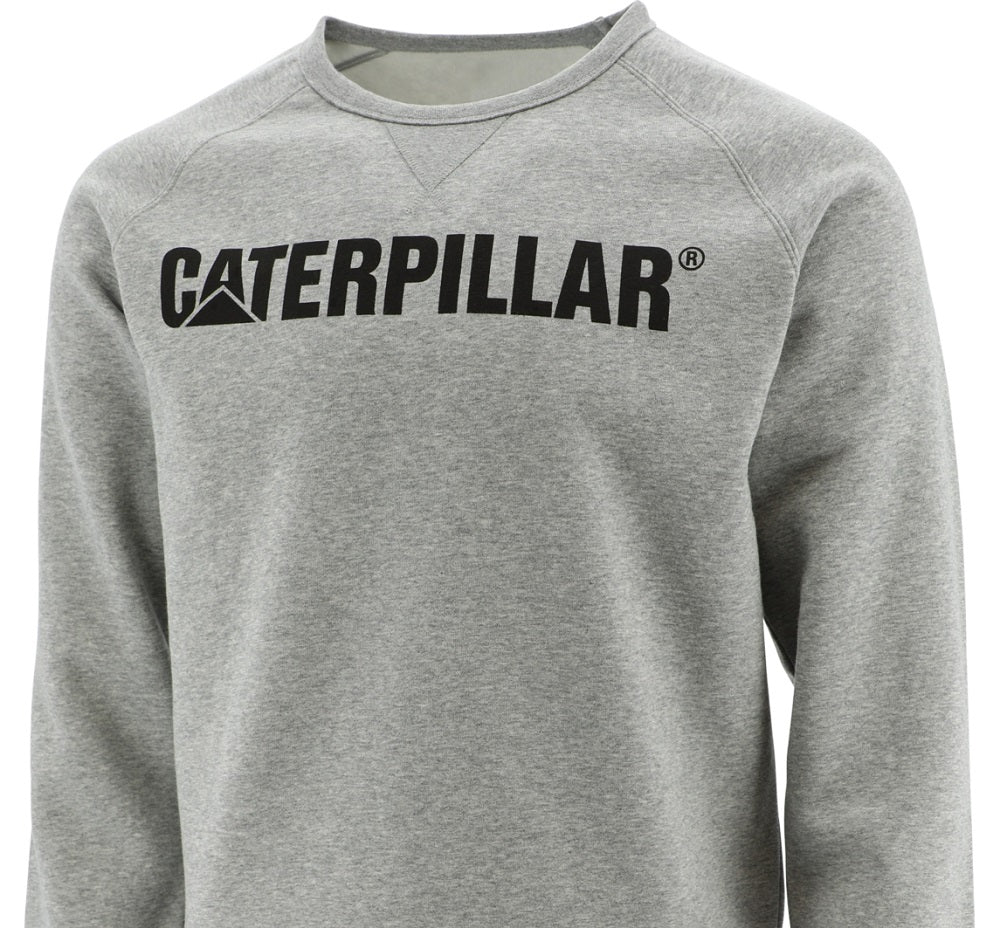 Moletom com estampa de logotipo da Caterpillar Foundation masculino cinza tamanho X-G