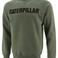 Moletom com estampa de logotipo da Caterpillar Foundation para homens, verde, tamanho grande