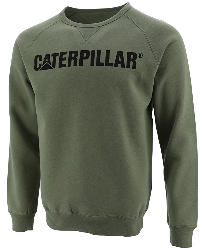 Moletom com estampa de logotipo da Caterpillar Foundation para homens, verde, tamanho grande