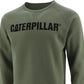 Moletom com estampa de logotipo da Caterpillar Foundation para homens, verde, tamanho grande