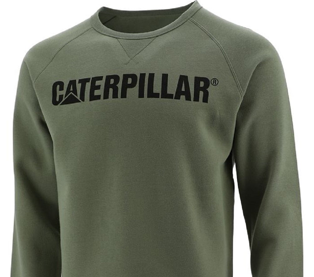 Moletom com estampa de logotipo da Caterpillar Foundation para homens, verde, tamanho grande