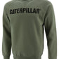 Moletom com estampa de logotipo da Caterpillar masculino, verde, tamanho XX-G