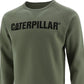 Moletom com estampa de logotipo da Caterpillar masculino, verde, tamanho XX-G