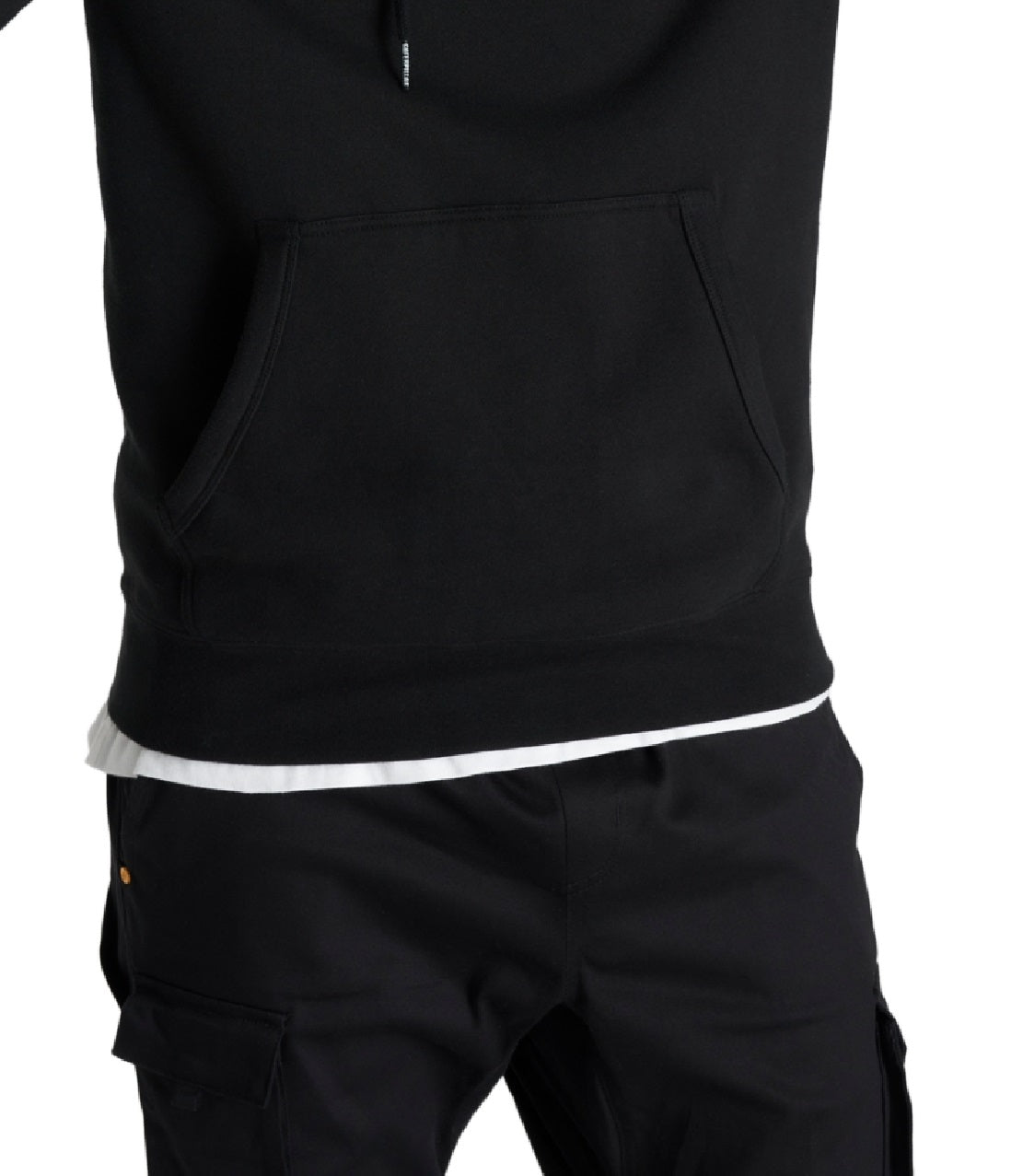 Moletom com capuz estampado com logotipo da Caterpillar Foundation masculino, preto, tamanho grande