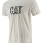 Camiseta masculina com estampa de logotipo da Caterpillar, cinza, tamanho extragrande