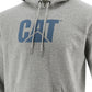 Moletom com capuz estampado com logotipo da Caterpillar Foundation masculino cinza tamanho grande