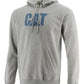 Moletom com capuz estampado com logotipo da Caterpillar Foundation masculino cinza tamanho grande
