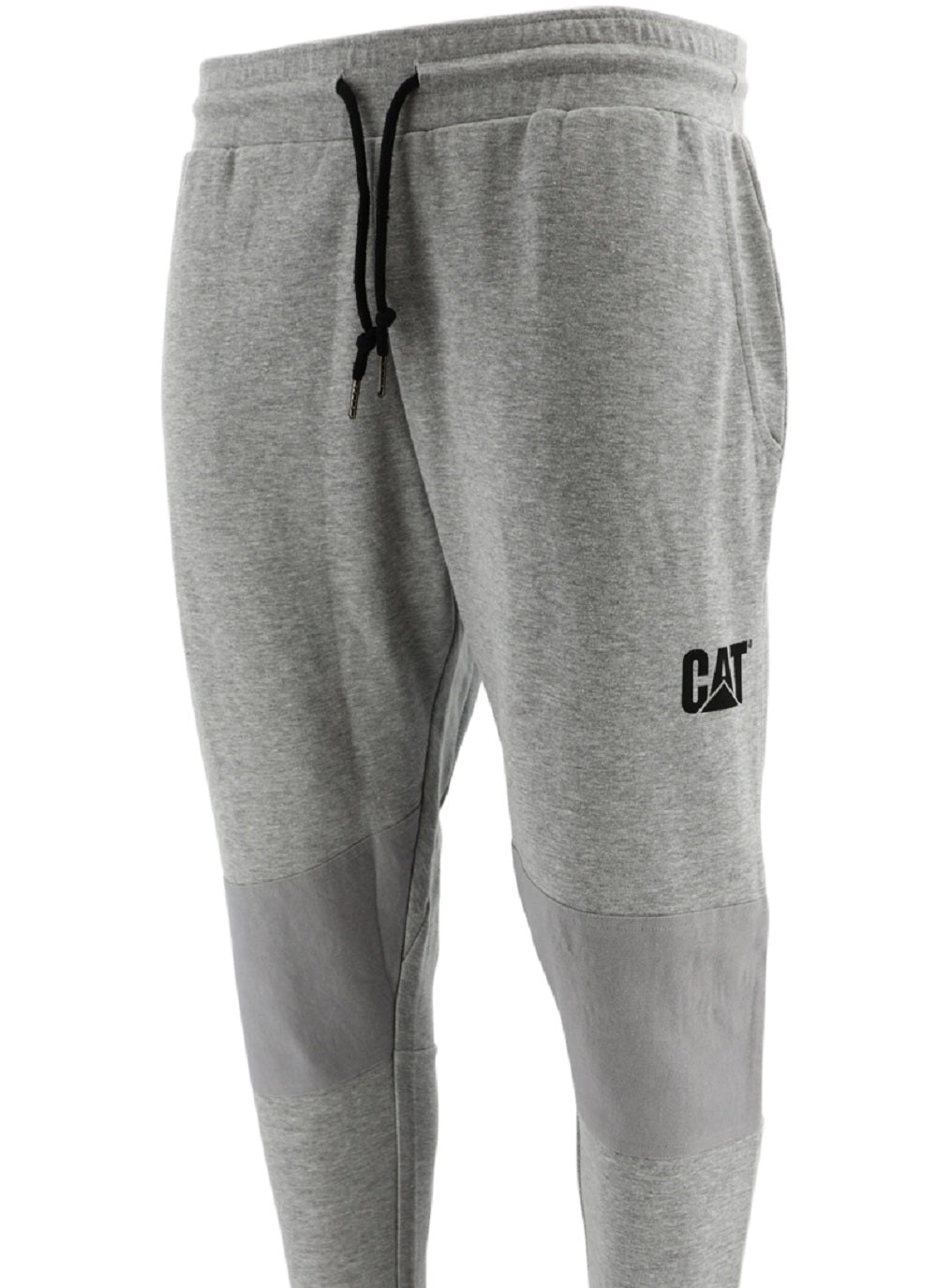 Calça de corrida masculina com estampa de logotipo Caterpillar, cinza, tamanho médio