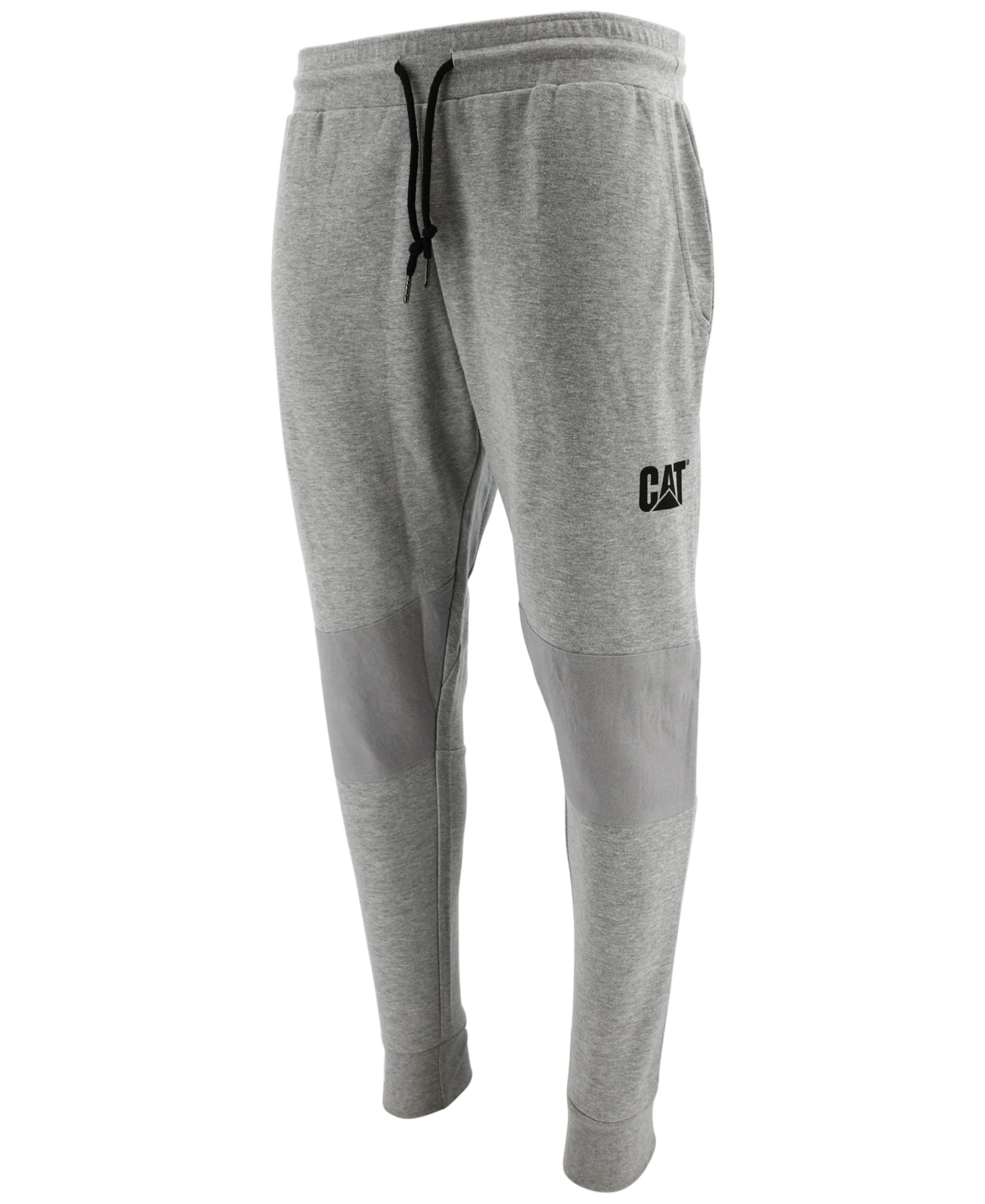 Calça de corrida masculina com estampa de logotipo Caterpillar, cinza, tamanho médio