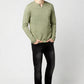 Camisa masculina Buffalo David Bitton Kattie Slub Henley verde tamanho XX-G