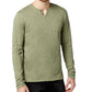 Camisa masculina Buffalo David Bitton Kattie Slub Henley verde tamanho XX-G