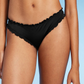 Calcinha de biquíni feminina com babados Cheeky Shade &amp; Shore Black S