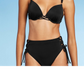 Top de biquíni push-up feminino com alça dupla Shade &amp; Shore preto 34C