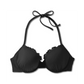Top de biquíni feminino com babados levemente forrados Shade &amp; Shore preto 34D