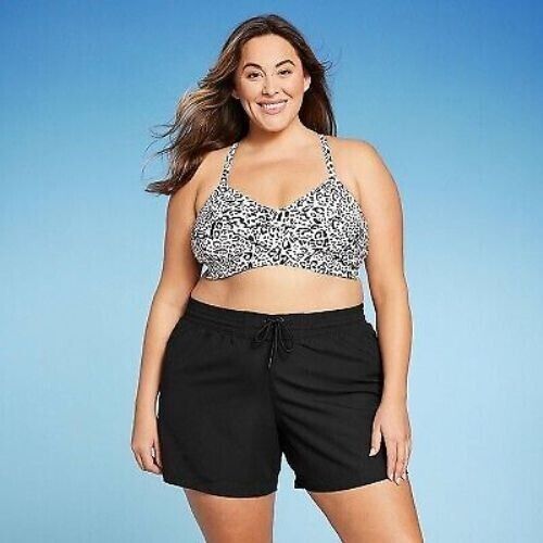 Shorts de banho feminino Kona Sol preto tamanho 3X