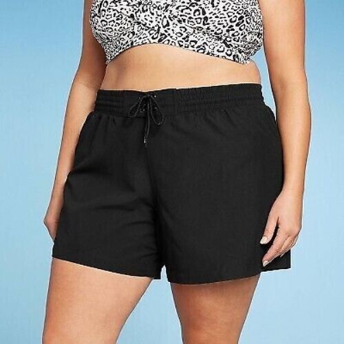 Shorts de banho feminino Kona Sol preto tamanho 3X