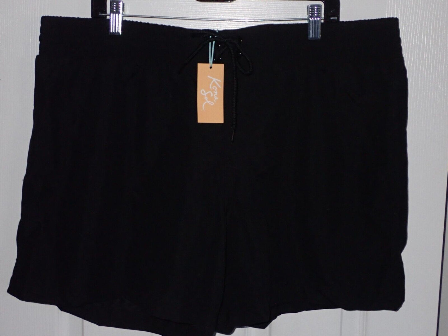 Shorts de banho feminino Kona Sol preto tamanho 3X