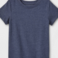Camiseta de malha de malha lisa Cat &amp; Jack para meninos, manga curta, azul marinho, 5T