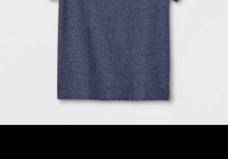 Camiseta de malha de malha lisa Cat &amp; Jack para meninos, manga curta, azul marinho, 5T