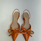 Rodo - SLING BACK CALF/RAFFIA BOW
