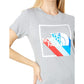 Camiseta feminina The North Face Tri Blend manga curta cinza tamanho XX-G