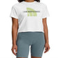 Camiseta feminina The North Face com logotipo, branca, tamanho grande