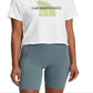 Camiseta feminina The North Face com logotipo, branca, tamanho grande