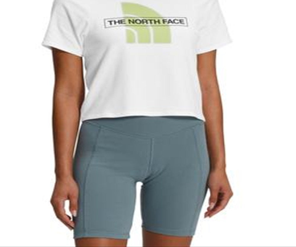 Camiseta feminina The North Face com logotipo, branca, tamanho grande