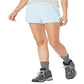 Shorts feminino The North Face com logo, azul, tamanho X-S