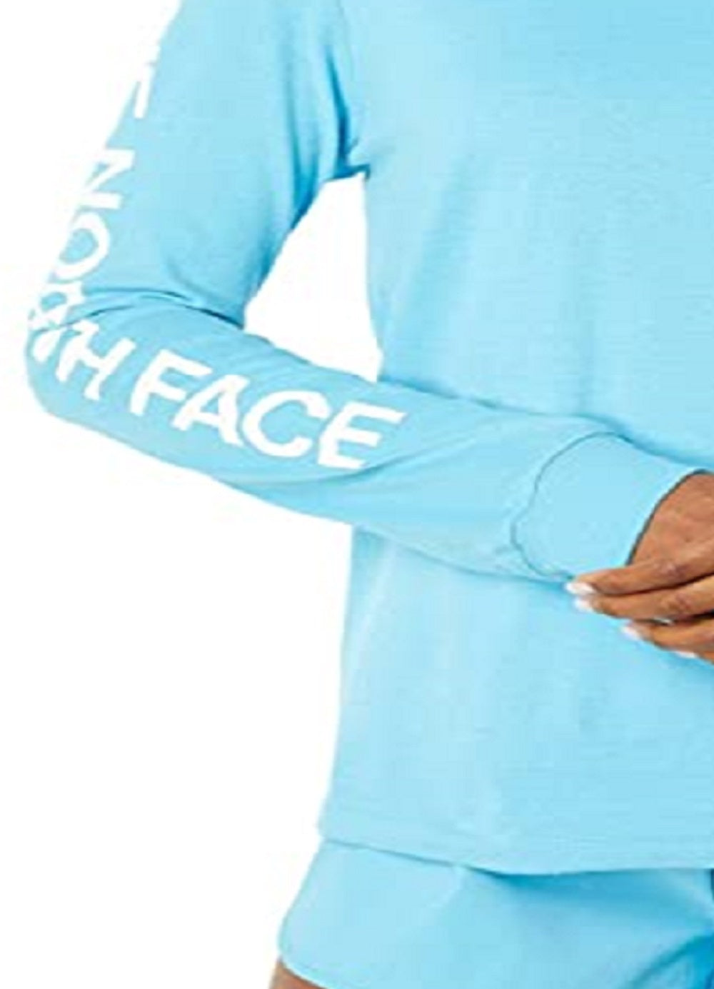 Camiseta feminina The North Face Brand Proud manga comprida azul tamanho pequeno