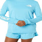 Camiseta feminina The North Face Brand Proud manga comprida azul tamanho médio