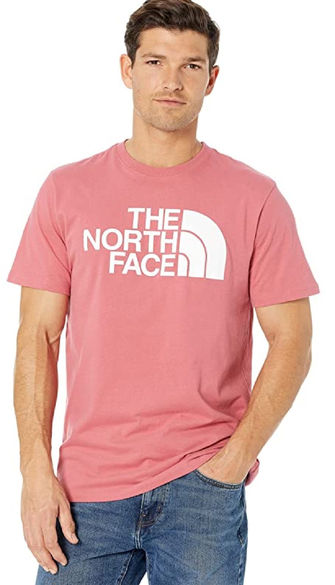 Camiseta The North Face Half Dome Masculina Rosa Tamanho X-G