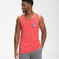 Camiseta regata masculina The North Face Americana Tri Blend vermelha, tamanho pequeno