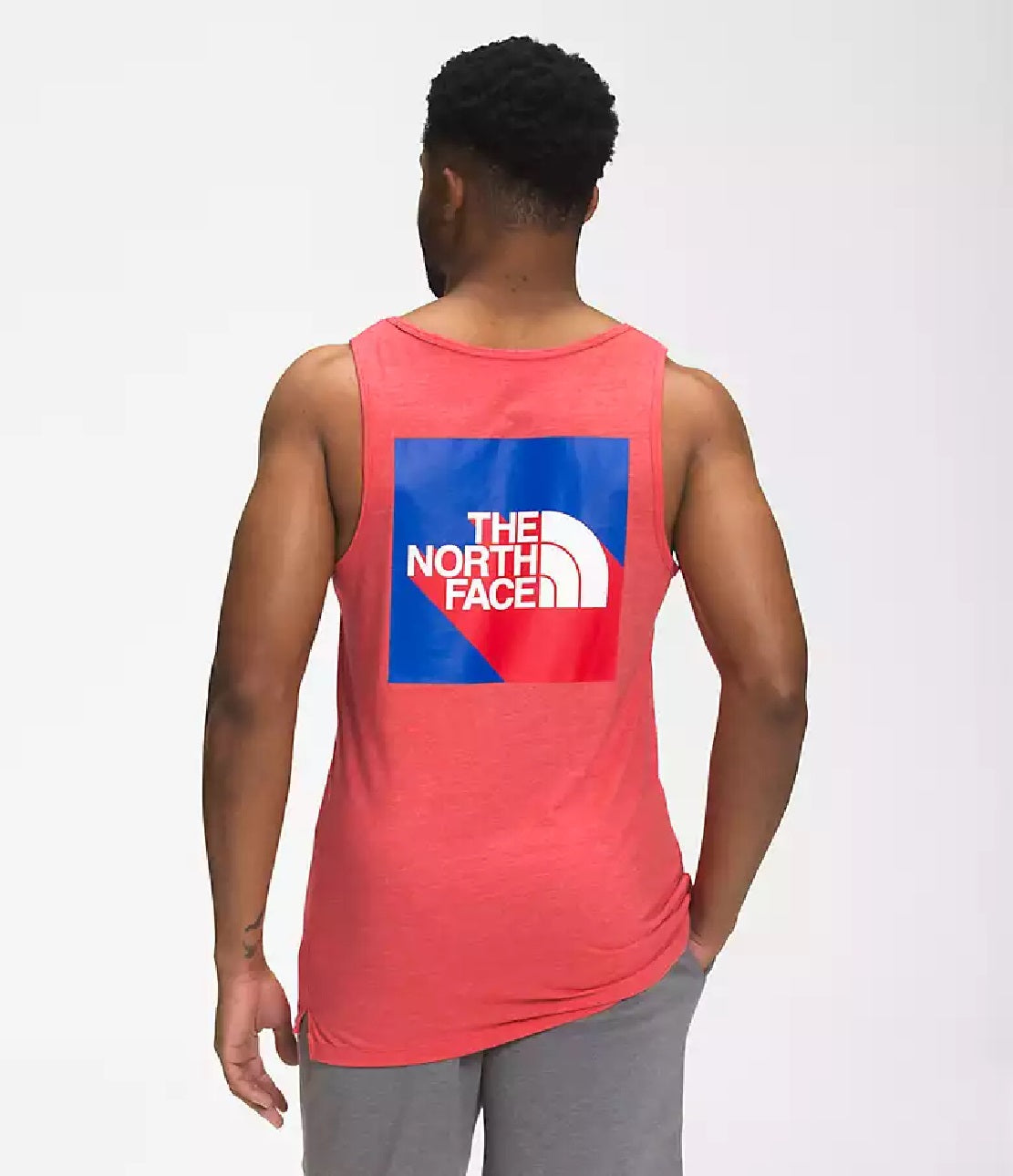 Camiseta regata masculina The North Face Americana Tri Blend vermelha, tamanho pequeno
