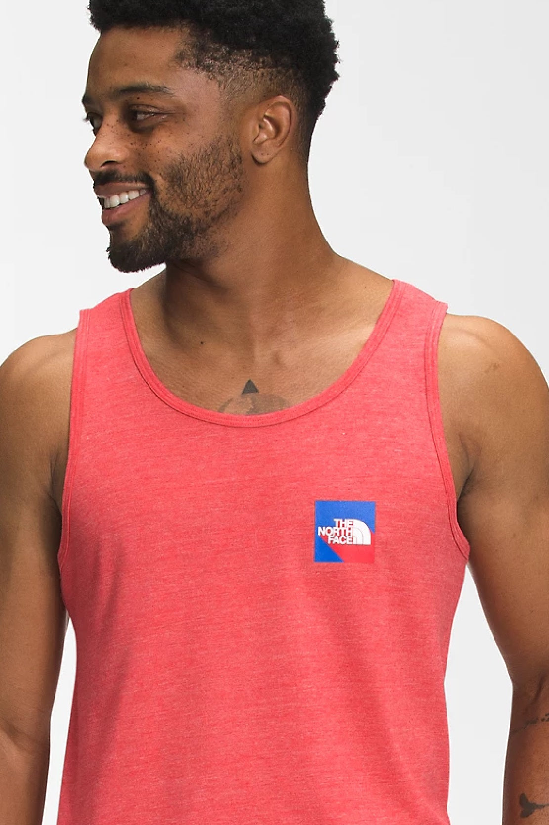 Camiseta regata masculina The North Face Americana Tri Blend vermelha, tamanho pequeno