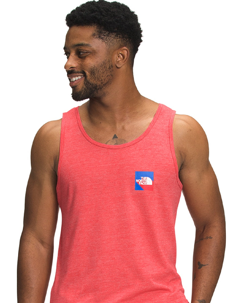 Camiseta regata masculina The North Face Americana Tri Blend vermelha, tamanho médio
