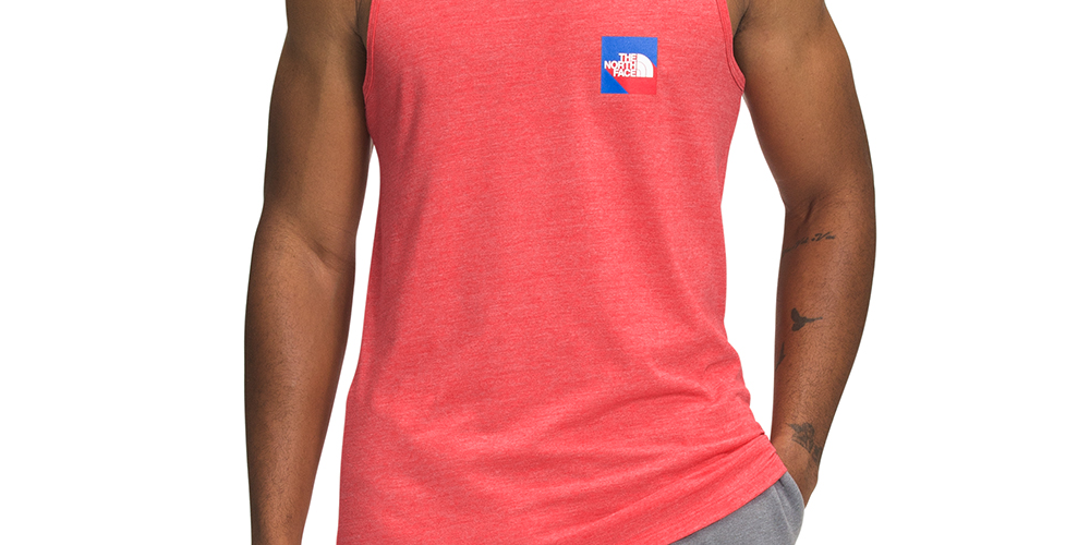 Camiseta regata masculina The North Face Americana Tri Blend vermelha, tamanho grande