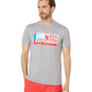 Camiseta masculina de manga curta The North Face Americana Tri Blend, cinza, tamanho pequeno