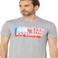 Camiseta masculina de manga curta The North Face Americana Tri Blend, cinza, tamanho XX-G