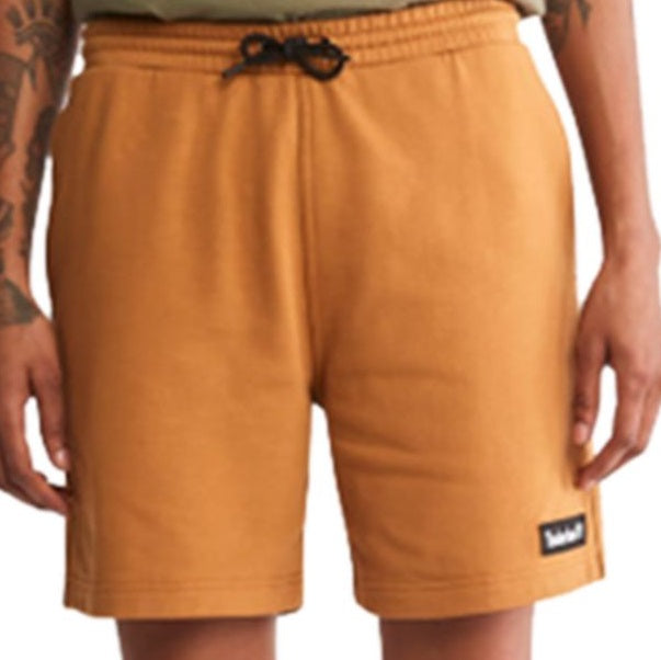 Timberland Masculino Woven Badge Sweatshort Laranja Tamanho Grande
