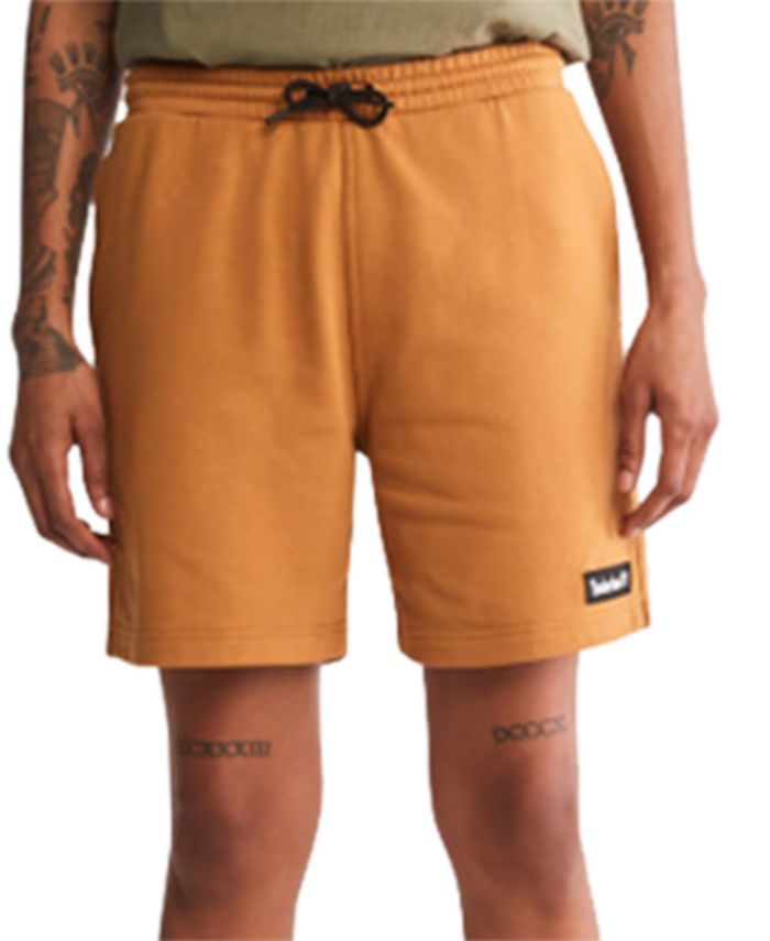Timberland Masculino Woven Badge Sweatshort Laranja Tamanho Grande