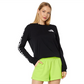 Camiseta feminina The North Face Hit Graphic de manga comprida, preta, tamanho médio