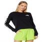 Camiseta feminina The North Face Hit Graphic de manga comprida, preta, tamanho grande