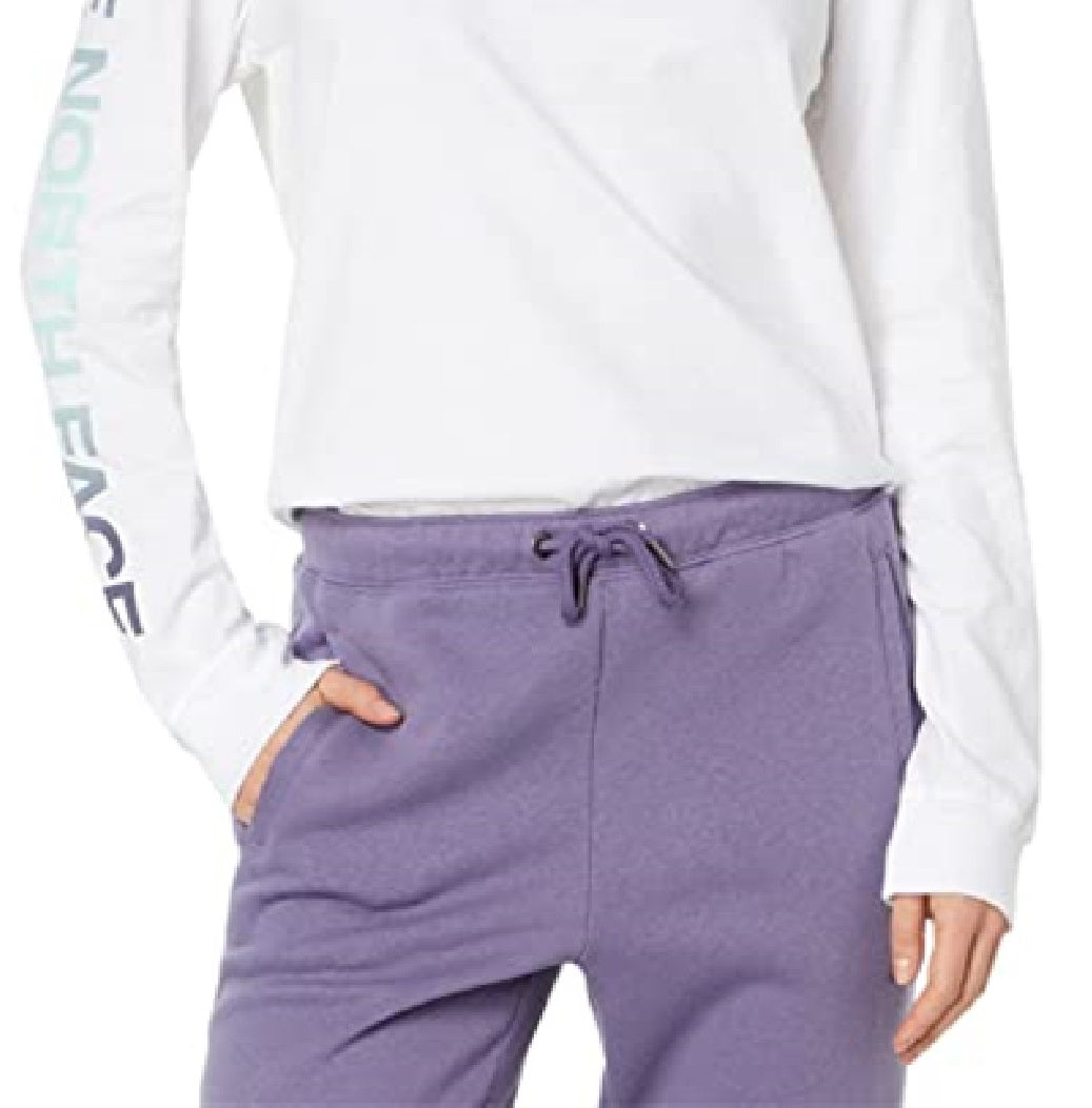 Camiseta feminina The North Face Hit Graphic de manga comprida, branca, tamanho médio