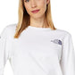 Camiseta feminina The North Face Hit Graphic de manga comprida, branca, tamanho grande