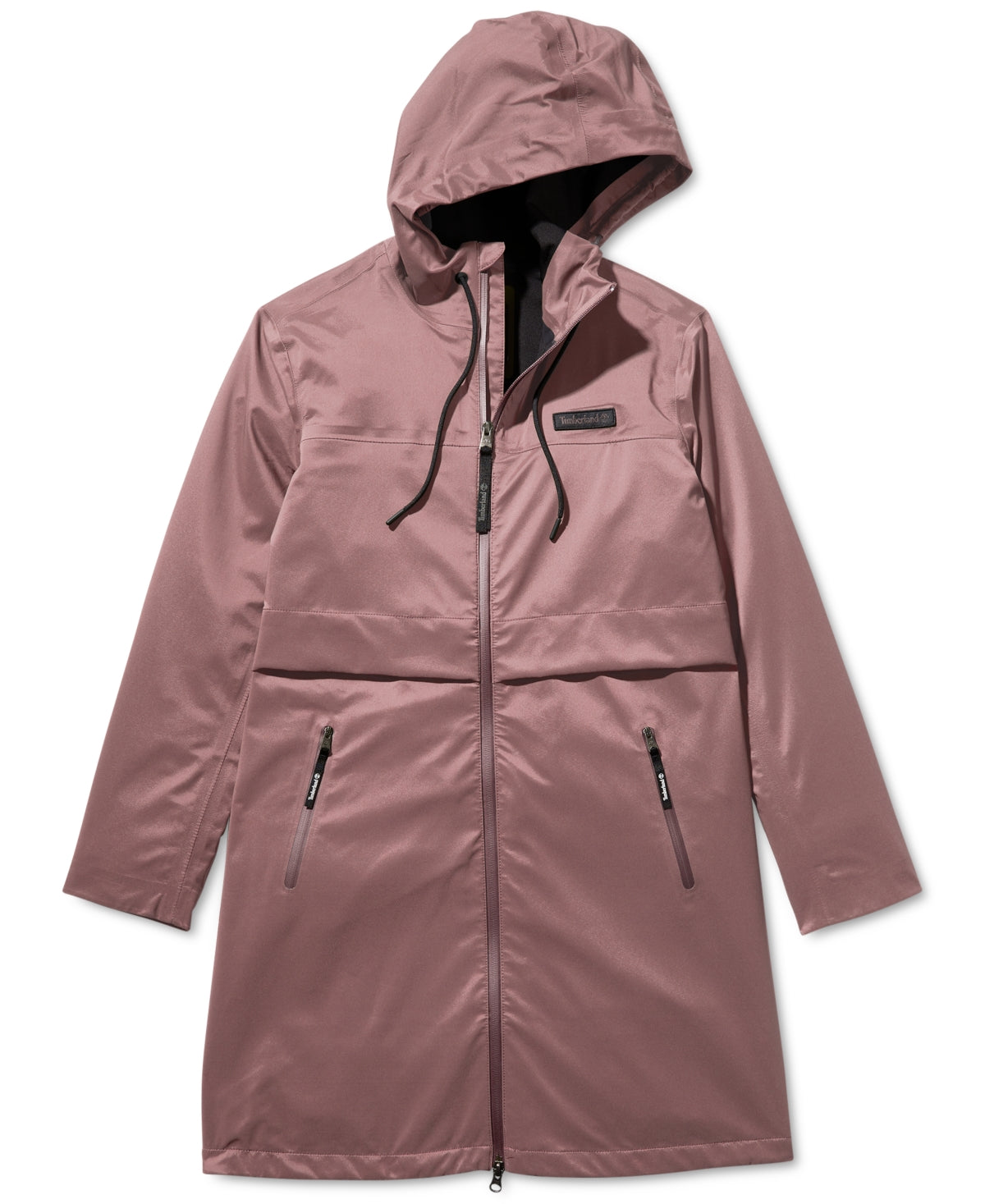 Timberland Parka impermeável feminina de comprimento médio, roxa, tamanho pequeno