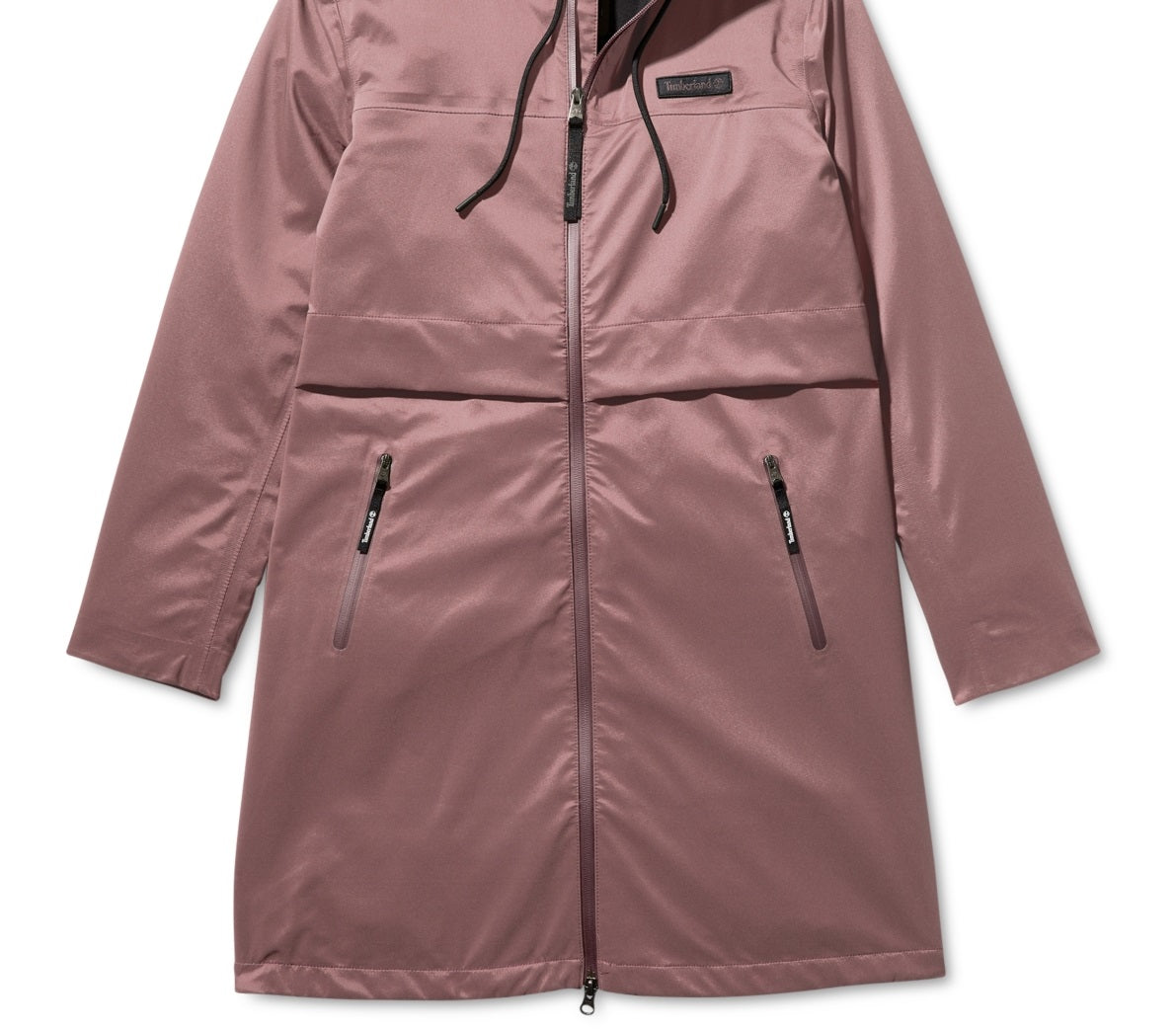 Timberland Parka impermeável feminina de comprimento médio, roxa, tamanho pequeno